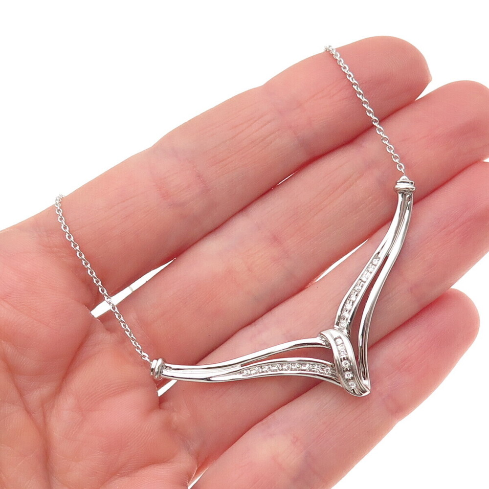 925 Sterling Silver Round-Cut C Z Twisted Cable Chain Necklace 18"